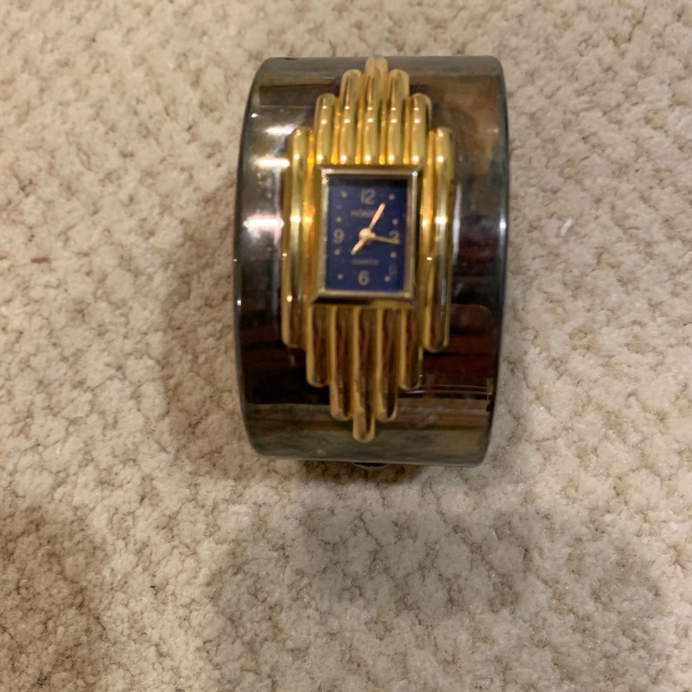 Vintage Art Deco Silver Tone Bracelet Homer Watch.